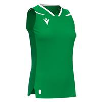 Lily Eco Sleeveless Shirt GRN/WHT XS Teknisk kamp og treningsdrakt - Dame